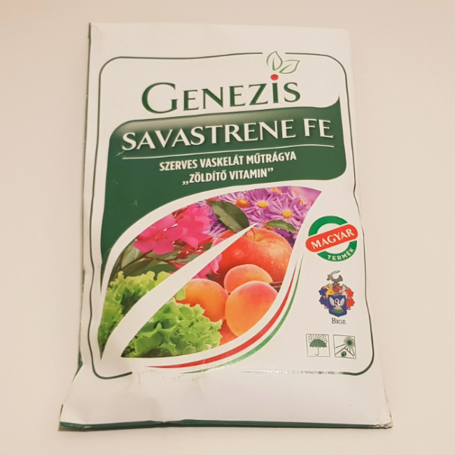 "GENEZIS" Savastrene Fe vaskelát műtrágya, "zöldítő vitamin"