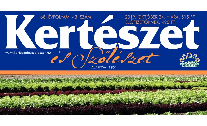 'Kertészet és Szőlészet' magazin '19