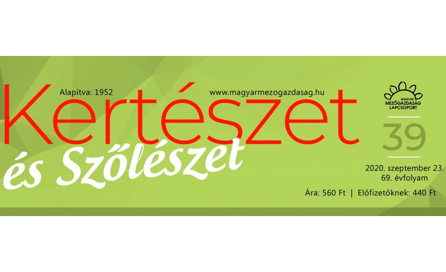 'Kertészet és Szőlészet' magazin '20